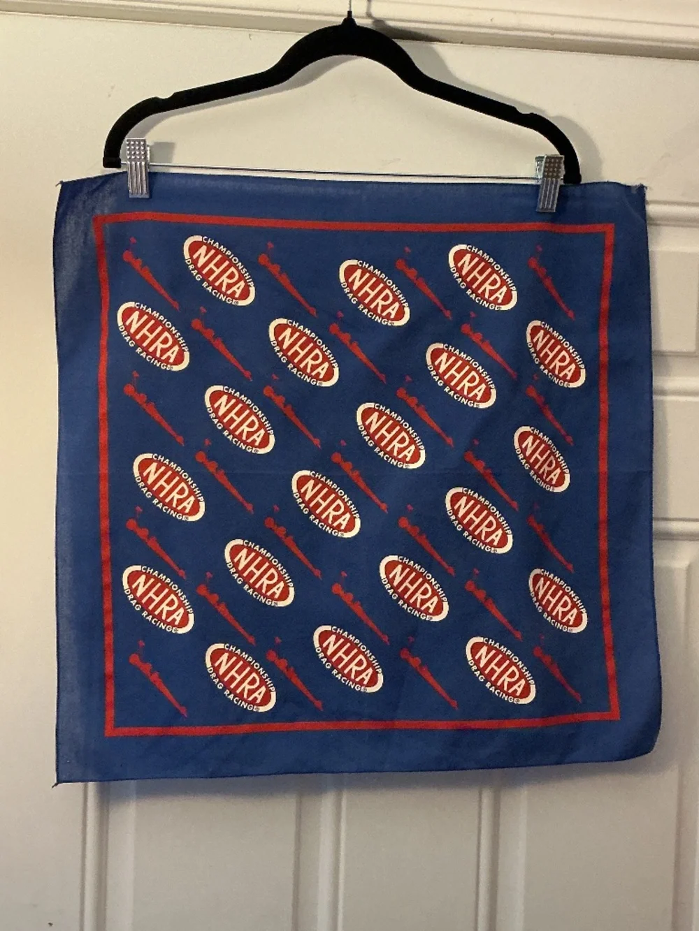 Vintage Championship NHRA Drag Racing Dragster Blue Scarf Bandana Square
